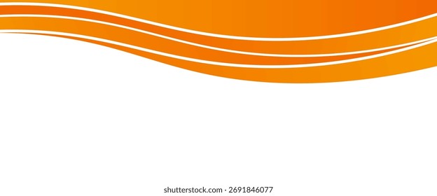 Elemento de curva de fondo de línea naranja de Vector con espacio en blanco para el diseño de texto y mensajes, capas superpuestas, Vector.eps 10	
