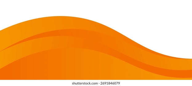 Elemento de curva de fondo de línea naranja de Vector con espacio en blanco para el diseño de texto y mensajes, capas superpuestas, Vector.eps 10	
