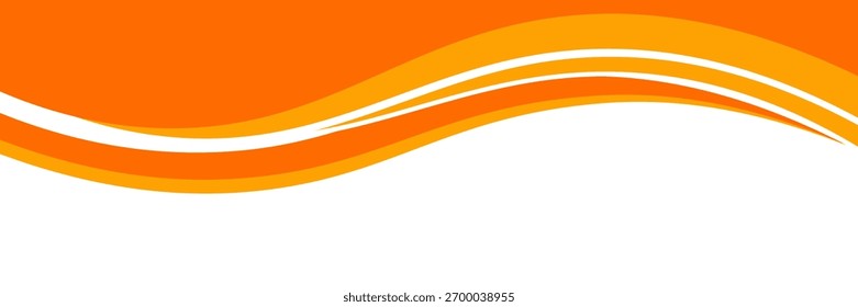 Vector orange line background curve element with white space for text and message design, overlapping layers, vector