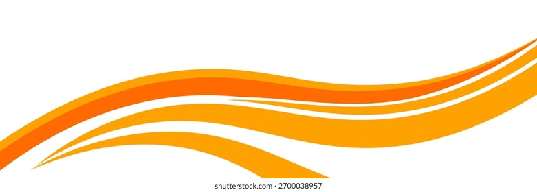 Elemento de curva de fondo de línea naranja de Vector con espacio en blanco para el diseño de texto y mensajes, capas superpuestas, Vector