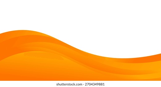 Elemento de curva de fondo de línea naranja de Vector con espacio en blanco para el diseño de texto y mensajes, capas superpuestas, Vector	
