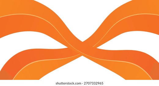 Vektor orangefarbene Linie Hintergrundkurvenelement mit weißem Leerraum für Text- und Nachrichtendesign, überlappende Ebenen, Vektor