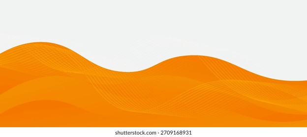 Vektor orangefarbene Linie Hintergrundkurvenelement mit weißem Leerraum für Text- und Nachrichtendesign, überlappende Schichten, Vektor.eps 10	
