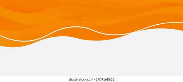 Elemento de curva de fondo de línea naranja de Vector con espacio en blanco para el diseño de texto y mensajes, capas superpuestas, Vector.eps 10	

