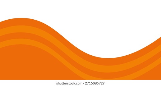 Elemento de curva de fondo de línea naranja de Vector con espacio en blanco para el diseño de texto y mensajes,
