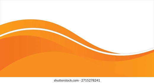 Elemento de curva de fondo de línea naranja de Vector con espacio en blanco para el diseño de texto y mensajes, capas superpuestas, Vector EPS10