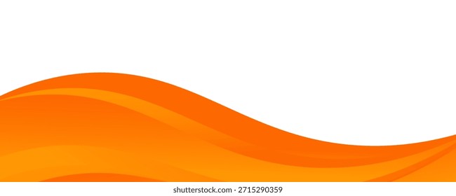 Elemento de curva de fondo de línea naranja de Vector con espacio en blanco para el diseño de texto y mensajes, capas superpuestas, Ilustración vectorial