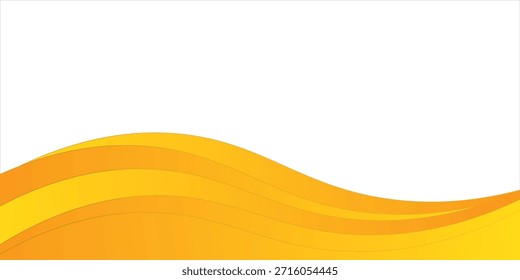 Elemento de curva de fondo de línea naranja de Vector con espacio en blanco para el diseño de texto y mensajes, capas superpuestas,	
