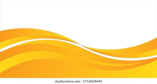 Elemento de curva de fondo de línea naranja de Vector con espacio en blanco para el diseño de texto y mensajes, capas superpuestas,	
