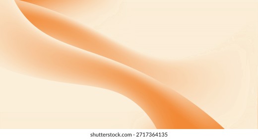 Vector orange line background curve element with white space for text and message design, overlapping layers, vector	