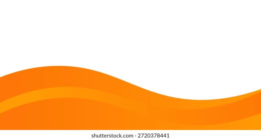 Vector orange line background curve element with white space for text and message design, overlapping layers, vector