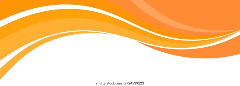 Vector orange line background curve element with white space for text and message design, overlapping layers, vector