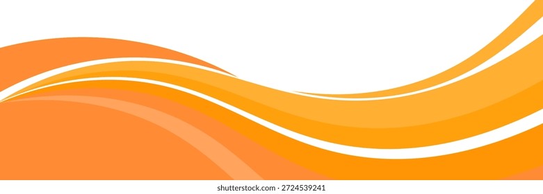 Vector orange line background curve element with white space for text and message design, overlapping layers, vector