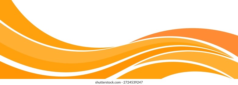 Vector orange line background curve element with white space for text and message design, overlapping layers, vector