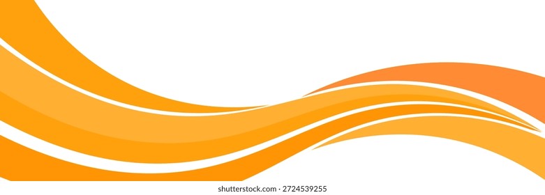 Vector orange line background curve element with white space for text and message design, overlapping layers, vector