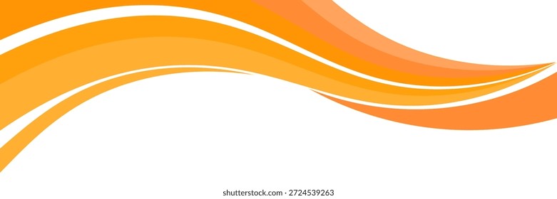Vector orange line background curve element with white space for text and message design, overlapping layers, vector