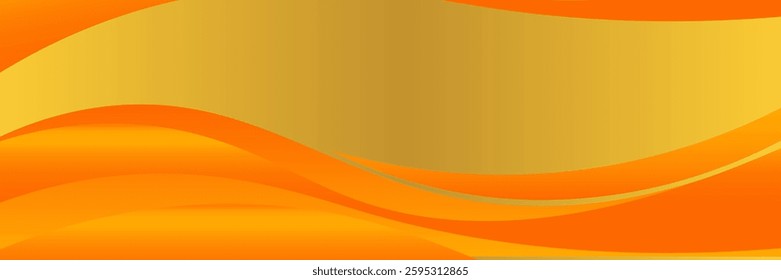 Vector orange line and gold background curve element with white space for text and message design, vector, eps 10	