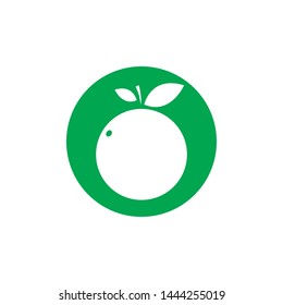 vector orange logo in a modern flat style