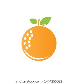 vector orange logo in a modern flat style