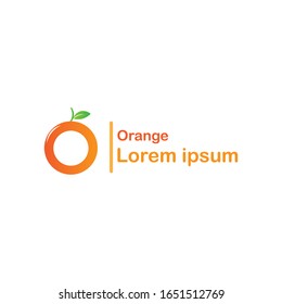 Vector orange logo in a modern flat style icon