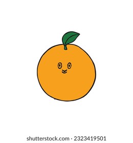 Vector orange logo in a modern flat style