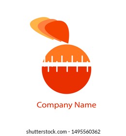 Vector orange logo with a unique and elegant design