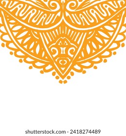 vector orange mandala new  design