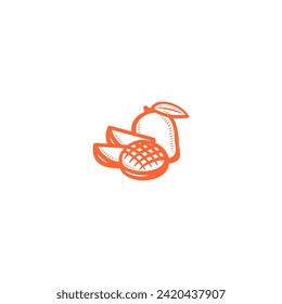 vector orange mango element food