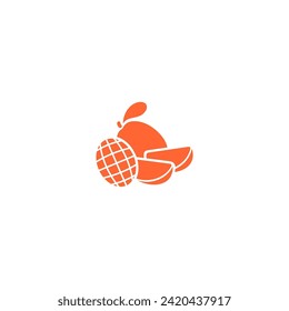 vector orange mango element food