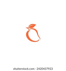 vector orange mango element food