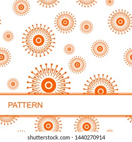 Vector orange pattern with circle element of different size
using for the background printing for different surfaces