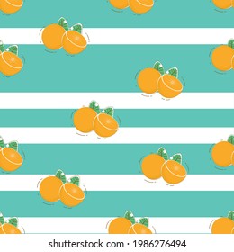 vector orange  pattern on blue and white color 
