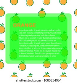 Vector orange pattern with text illustration.EPS10
