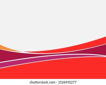 Vector orange pink wavy wave abstract swoosh background. Wavy waves banner color line for web banner.
