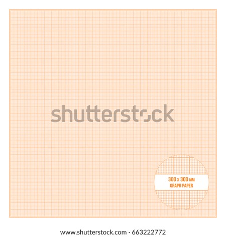 vector orange printable metric graph paper stock vector royalty
