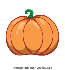 vector orange pumpkin for halloween