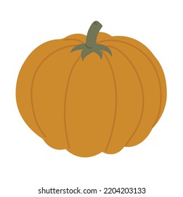 Vector Orange Pumpkin. Thanksgiving and Halloween Elements for stickers.