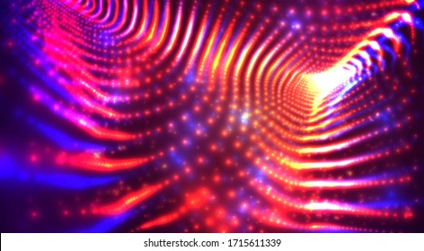 vector orange with red stream of luminous particles