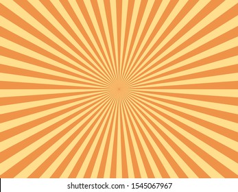 vector Orange retro burst abstract background