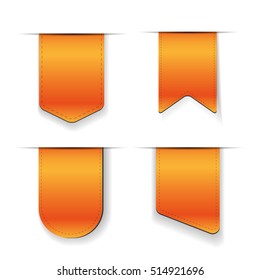 Vector Orange Ribbon set