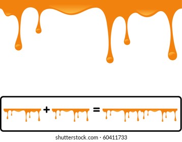 vector orange seamless drips