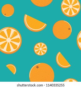 Vector Orange Seamless Pattern Background. Great as textile print or packaging etc.