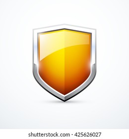 Vector orange shield
