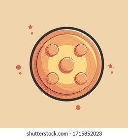 Vector of orange shield - illustration