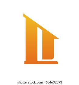 Vector Orange Single Letter Q Home Logo