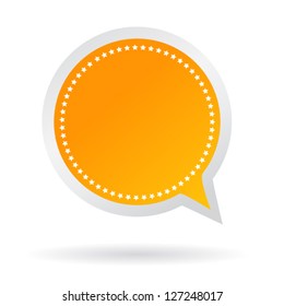 Vector Orange Speech Sticker