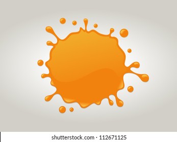 vector orange splash with background