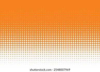 Gradiente de meio-tom de estrelas laranja vetoriais. Efeito de quadrinhos. Isolado sobre fundo branco