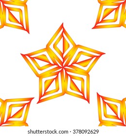 Vector orange stars pattern
