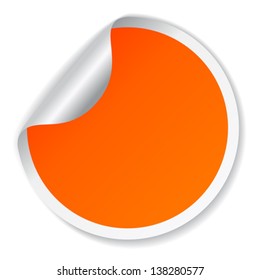 Vector Orange Sticker